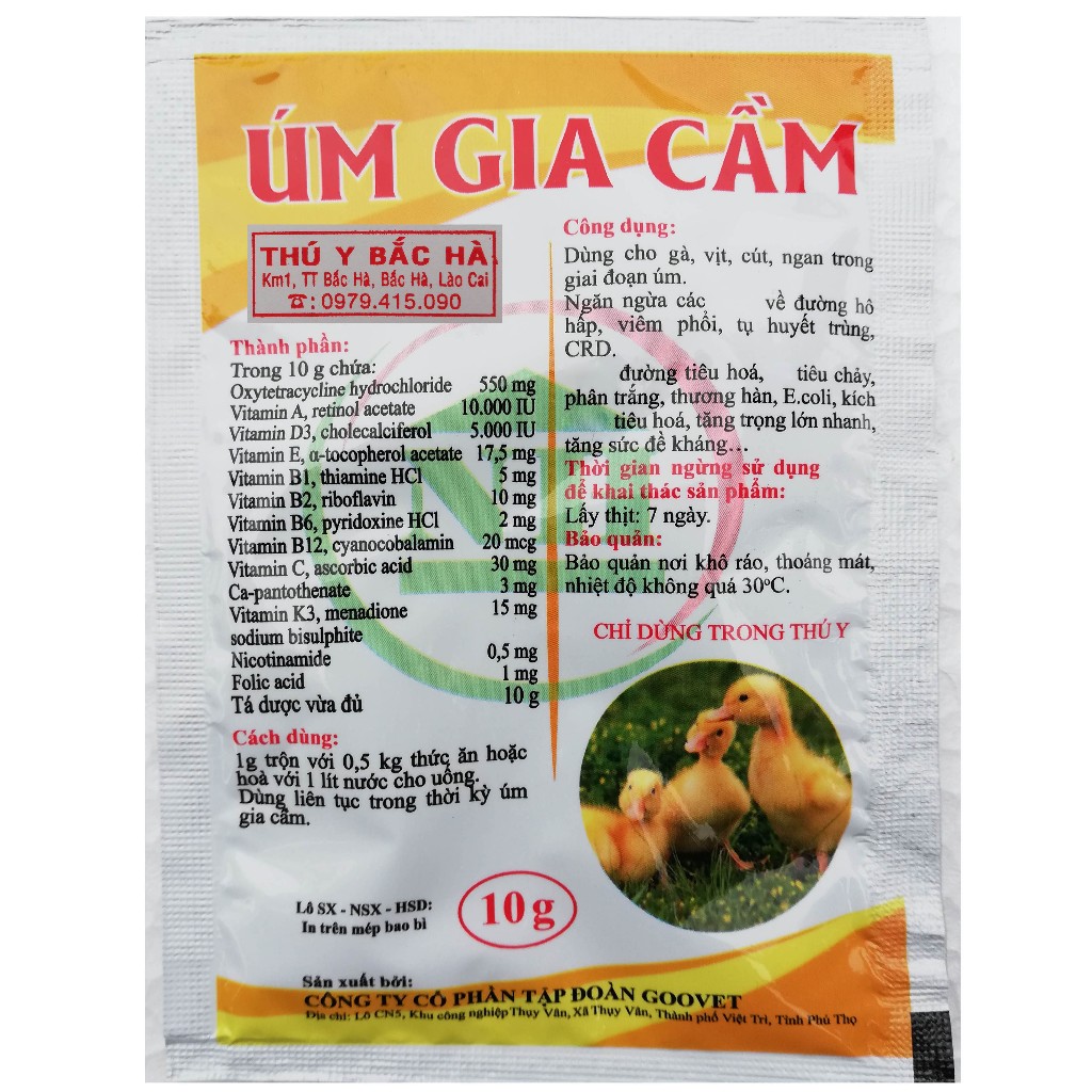 1 Gói ÚM GIA CẦM, THỦY CẦM 10g Kích thích ăn nhiều, lớn nhanh, ngoại hình đẹp, nhanh tiêu lòng đỏ