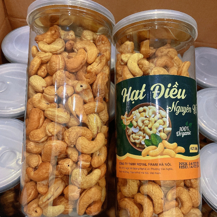 Hạt điều rang muối Organic Loại 1- 500gr
