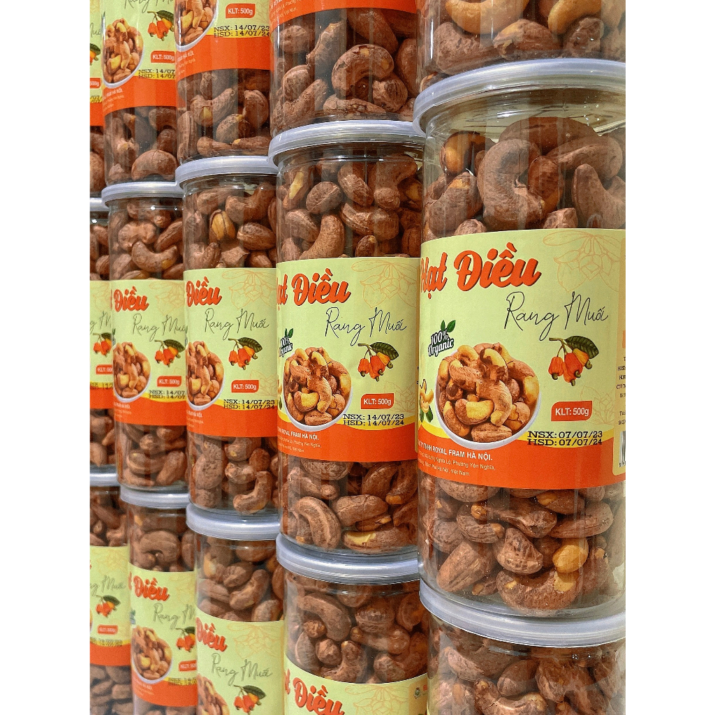 Hạt điều rang muối Organic Loại 1- 500gr