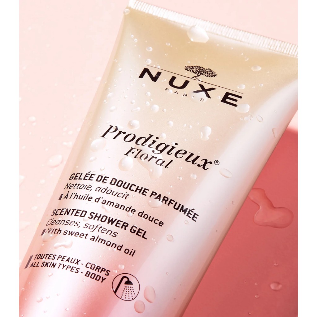 Gel tắm tạo bọt hương nước hoa Pháp Nuxe Shower Gel Prodigieux® 30ml rất thơm và dai mùi, thơm tinh tế kiểu Pháp