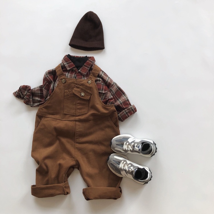 Quần Yếm Denim Cổ Điển Cho Trẻ Em, Vải Kaki Jeans Dày Dặn Cao Cấp,Phong Cách Vintage Yếm Phù Hợp Cho Cả Bé Trai & Bé Gái