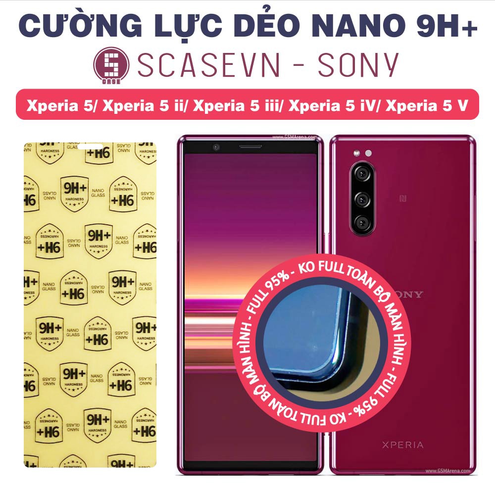 Cường Lực Dẻo Nano Trong Suốt Sony Xperia 5/ Xperia 5 ii/ Xperia 5 iii/ Xperia 5 iv/ Xperia 5 V/ Mar