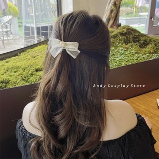 [CÓ SẴN] Kẹp tóc nơ đính hoa tiểu thư