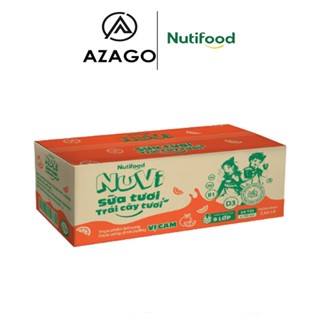 Thùng 24 Túi NuVi Sữa Tươi Trái Cây Tươi Cam - Túi 110ml    - Thương Hiệu NUTIFOOD - AZAGOHN