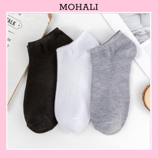 Tất vớ ngắn trơn mỏng COMBO 5 đôi vớ tất cotton kháng khuẩn thời trang đẹp MOHALI VN028 loại mỏng