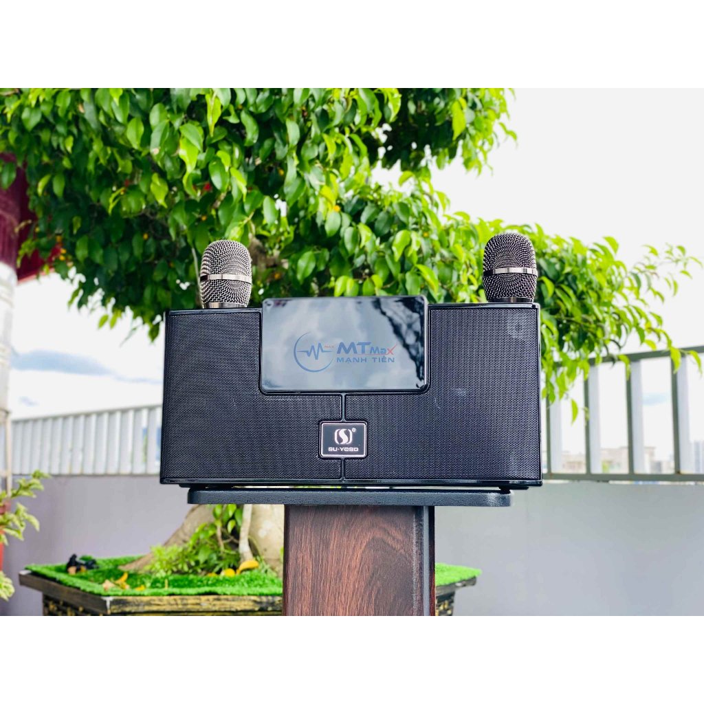 Loa Di Động Karaoke 2 Micro Hát Karaoke YS208 Bass Trầm Cực Chuẩn Công Suất 35W