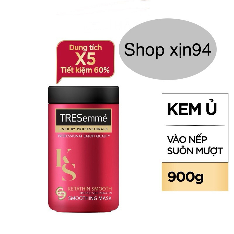 (Hũ Đại Siêu Tiết Kiệm)Kem Ủ tóc TRESemmé Keratin Smooth Tóc vào nếp Suôn Mượt Chuẩn Salon 900g _CHÍNH HÃNG