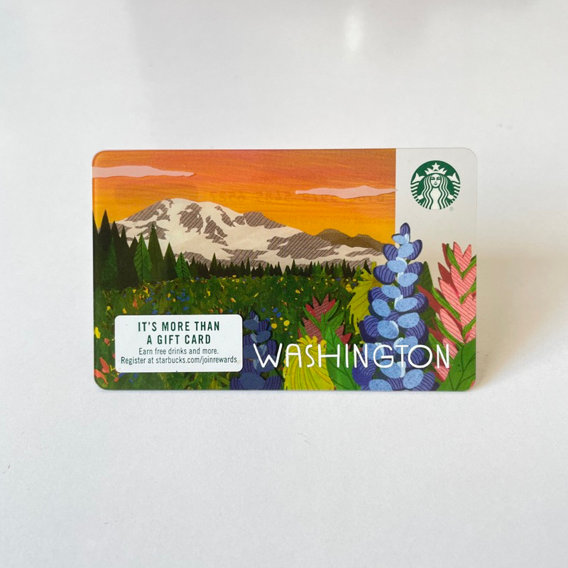 0803A-86 THẺ STARBUCKS NHỰA 2017 WASHINGTON, thẻ có trầy (thẻ đã sử dụng, dùng để chất sưu tầm)