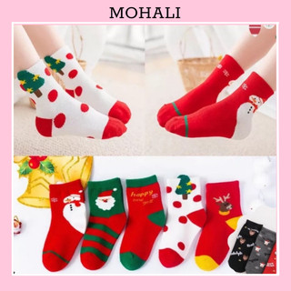 Tất Trẻ Em 0-12 tuổi SET 5 ĐÔI vớ cổ cao cho cả bé trái và bé gái VB013
