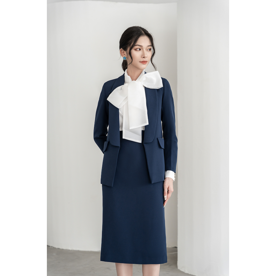 SET VEST THIẾT KẾ CỔ CÁCH ĐIỆU CAO CẤP MÀU XANH THAN