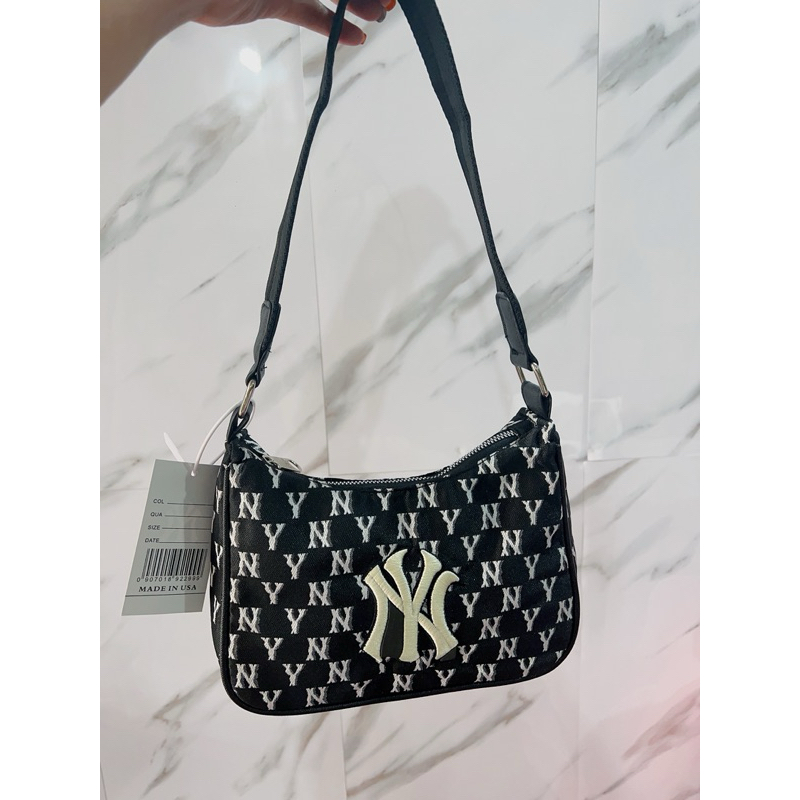 Túi Kẹp nách N*Y vải canvas chữ thêu. Túi đeo vai/kẹp nách