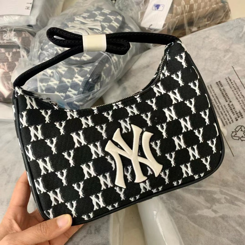 Túi Kẹp nách N*Y vải canvas chữ thêu. Túi đeo vai/kẹp nách