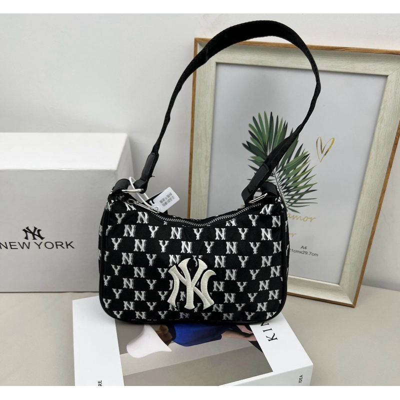 Túi Kẹp nách N*Y vải canvas chữ thêu. Túi đeo vai/kẹp nách