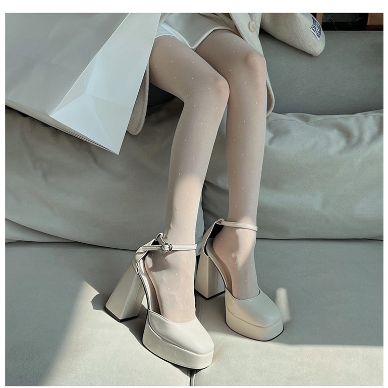 Giày cao gót nữ đúp trước đế vuông gót 12cm