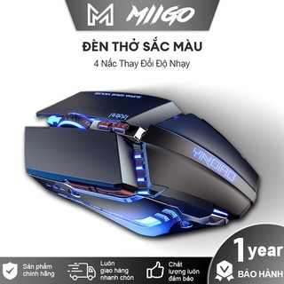 Chuột chơi game inphic pw2 yên tĩnh dụng chuột led 4 màu đèn dây usb với đèn nền rgb tiện 4800 dpi cho máy tính lapt