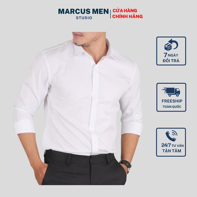 Áo sơ mi lụa hàn cao cấp Marcus Men