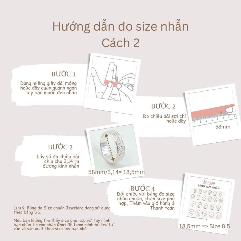 Nhẫn Bạc 925 Jewelara Tròn Trơn 2mm
