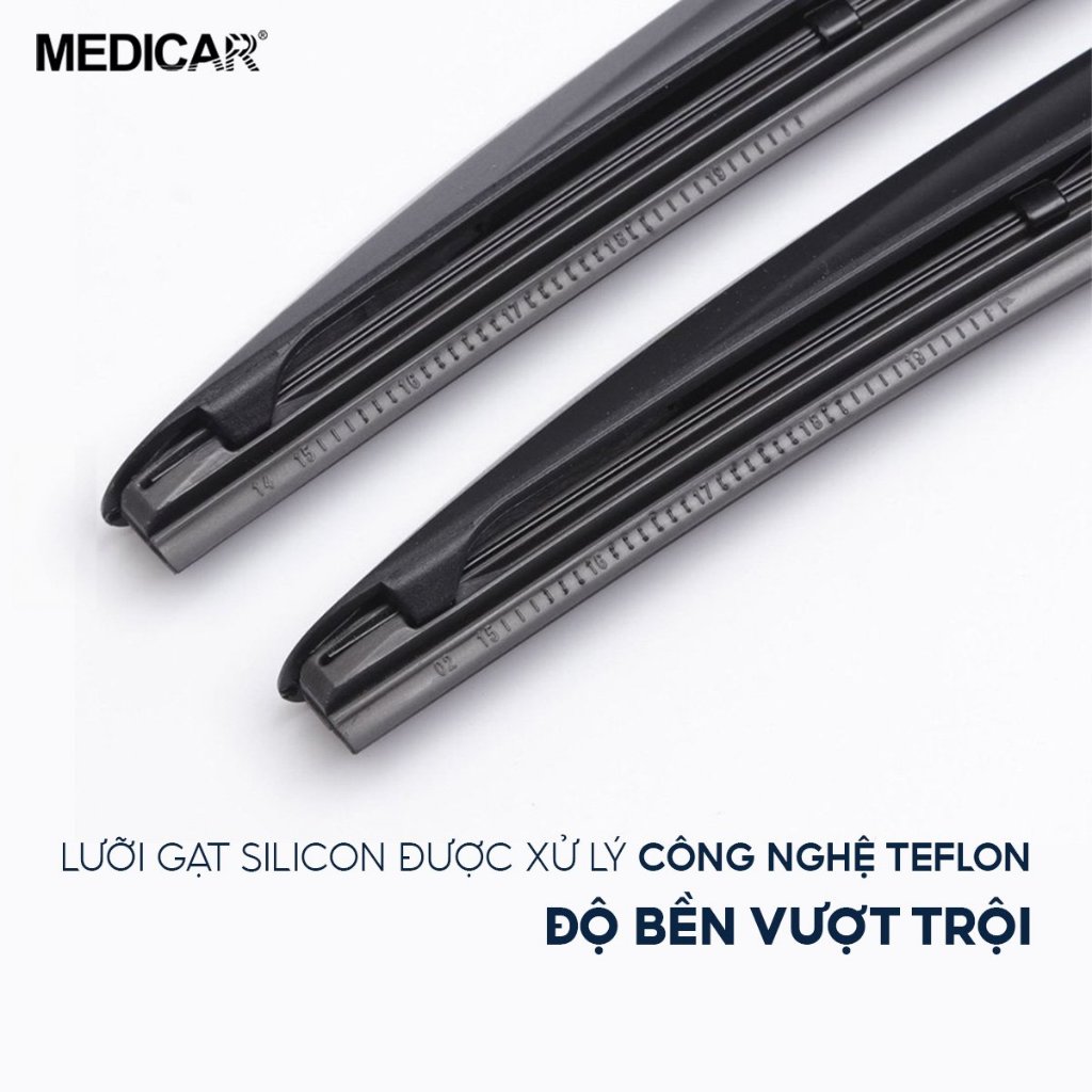 Gạt Mưa Ô tô Silicon Hybrid MEDICAR X KEINE nhiều kích thước, cần gạt mưa những dòng xe hơi phổ thông