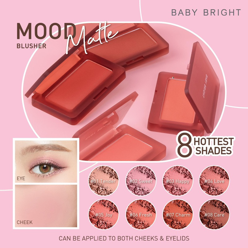 Phấn Má Hồng Baby Bright Mood Matte Blusher 4.5g Mịn Lì Tự Nhiên