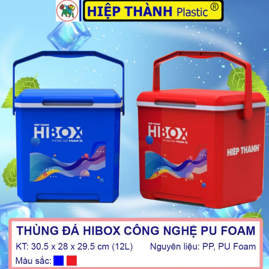 🌱Thùng Đá Hibox 12 Lít Công Nghệ Foam Mới - Thùng Đá Dành Cho Du Lịch- Nhựa Hiệp Thành🌱