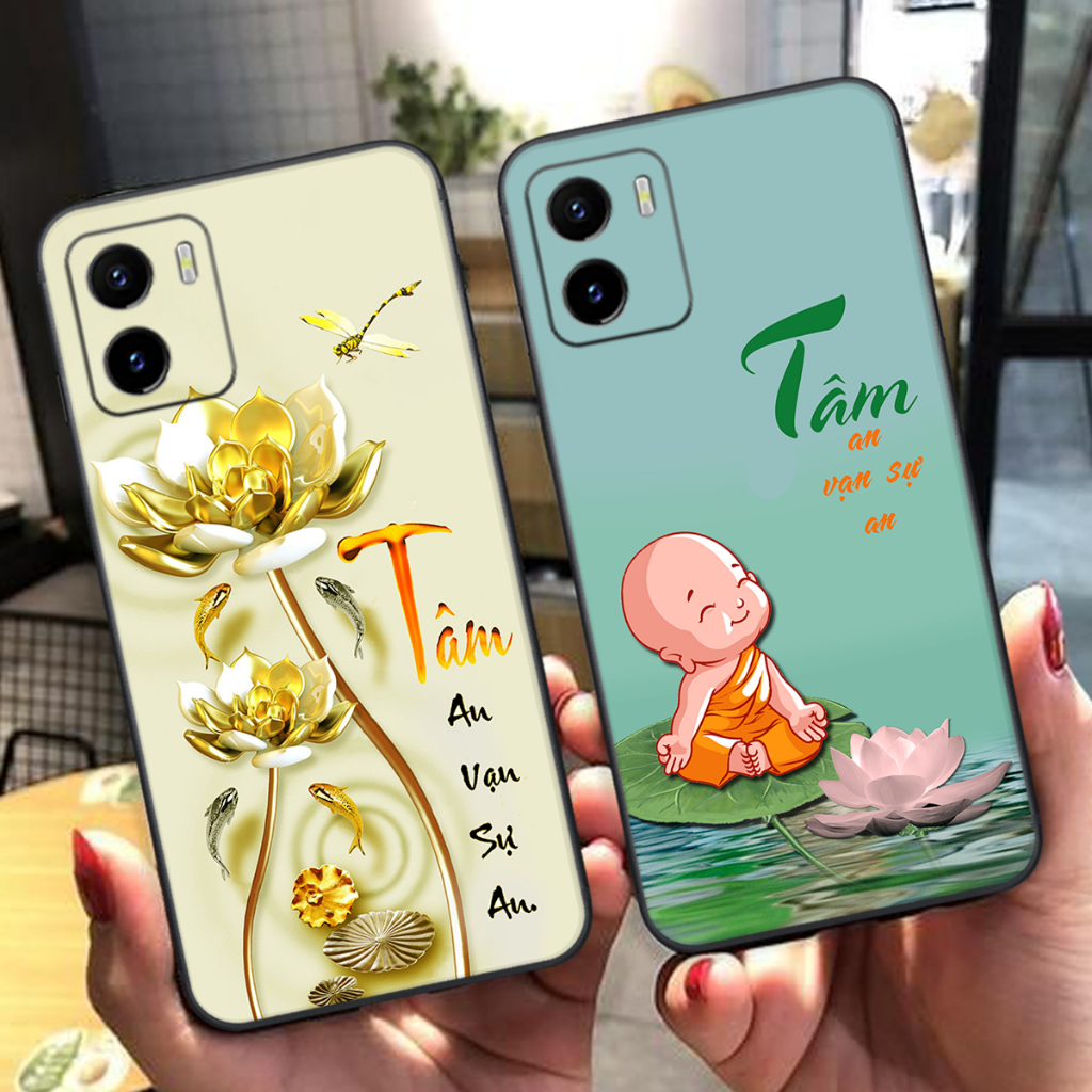 Ốp lưng Vivo Y15s/Y15A/Y01/Y02S/Y16 thư pháp tâm an,chữ tâm,tài,lộc,phong thủy giá rẻ