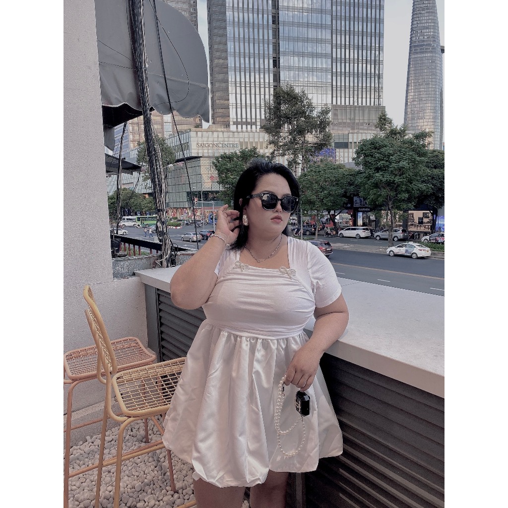 Đầm baby doll nơ bigsize
