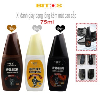 Xi đánh giày dạng lỏng kèm mút YUWANG cao cấp màu đen màu nâu không màu dung tích 75ml-XGRT12