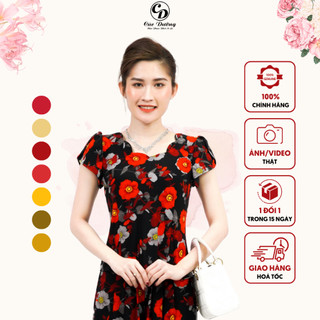 Đồ Bộ Giả Váy Dáng Rộng In Họa Tiết Hoa Xinh Xắn Thời Trang Cho Phụ Nữ A5- Xưởng May Cúc Dưỡng
