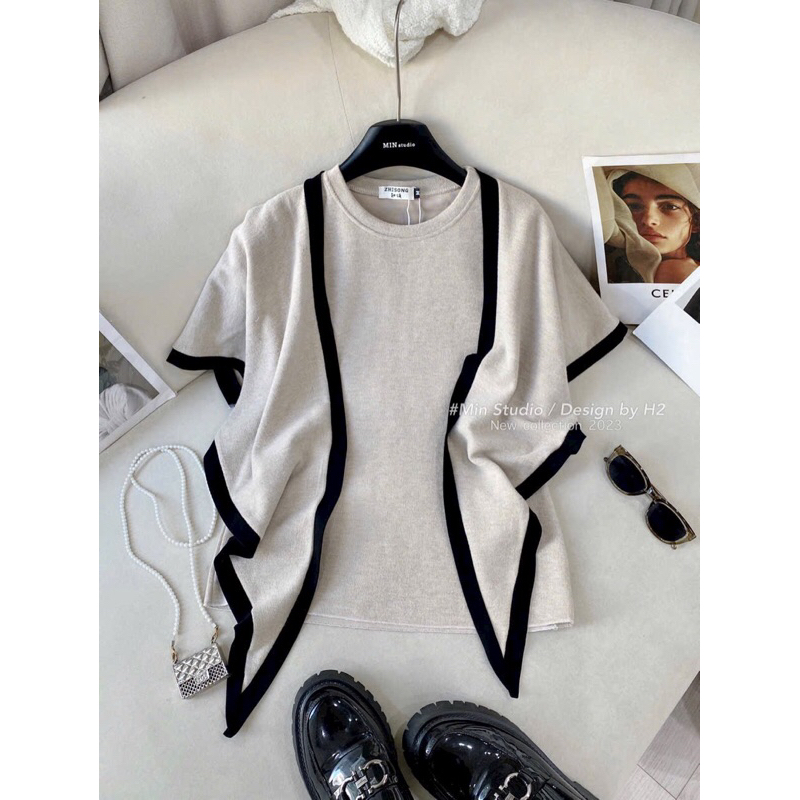 Áo len quàng khăn