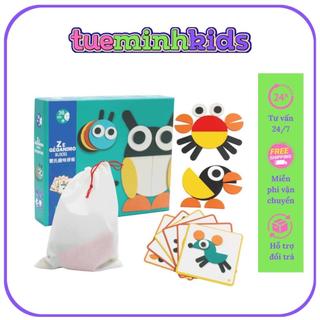 Đồ chơi gỗ - đồ chơi ghép hình montesori các con vật Tuệ Minh Kid's