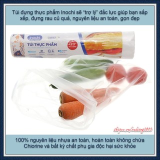 Cuộn 120 túi đựng thực phẩm Inochi 1.4L - 3L (dẻo dai, co giãn tốt và khó rách)