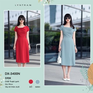 Đầm xoè nữ cổ đổ cách điệu LYNTRAN DX-3400N