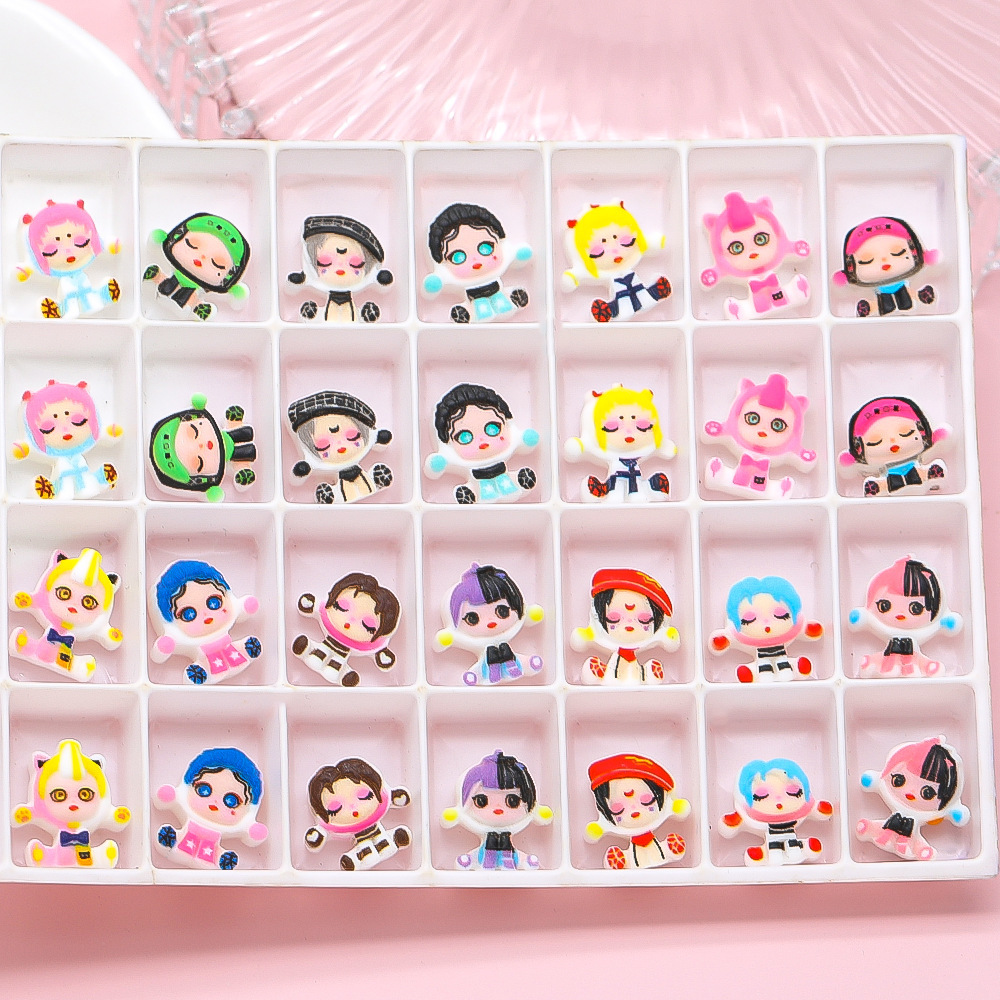 Charm Hoạt Hình Búp Bê Bubble Mart Dễ Thương | Trang Trí Móng Tay Pop Mart