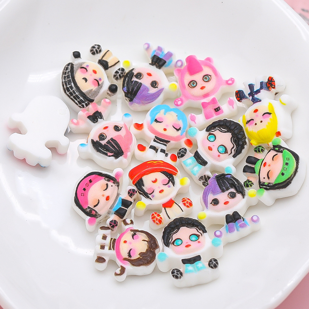 Charm Hoạt Hình Búp Bê Bubble Mart Dễ Thương | Trang Trí Móng Tay Pop Mart