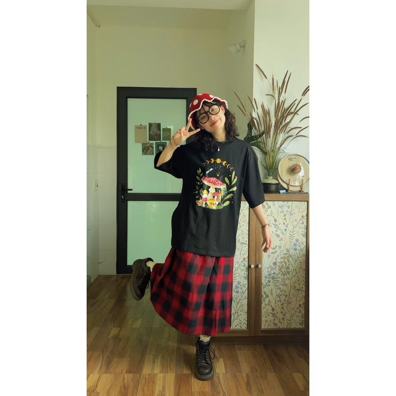 Áo Thun Cotton 100% In Hình Nấm/ Rừng Vui Noel