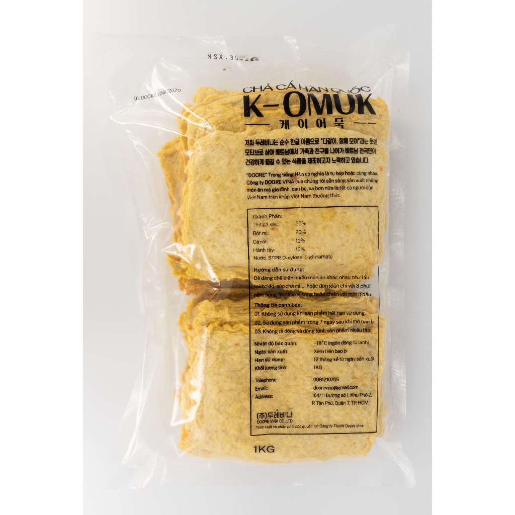 Chả cá  Hàn Quốc dạng Lát 500g, 1kg