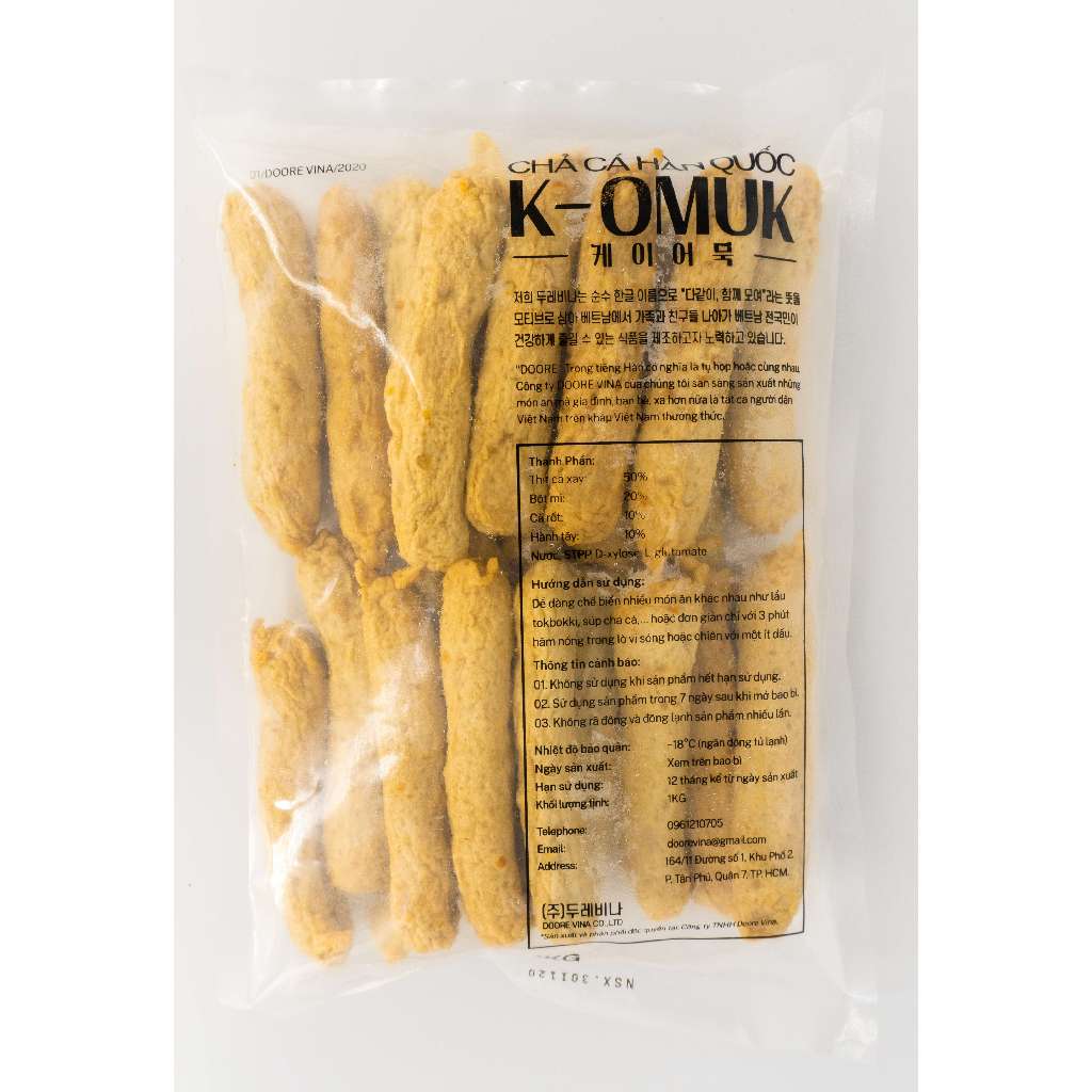 Chả cá Hàn Hàn Quốc dạng que K-Omuk 500g, 1kg