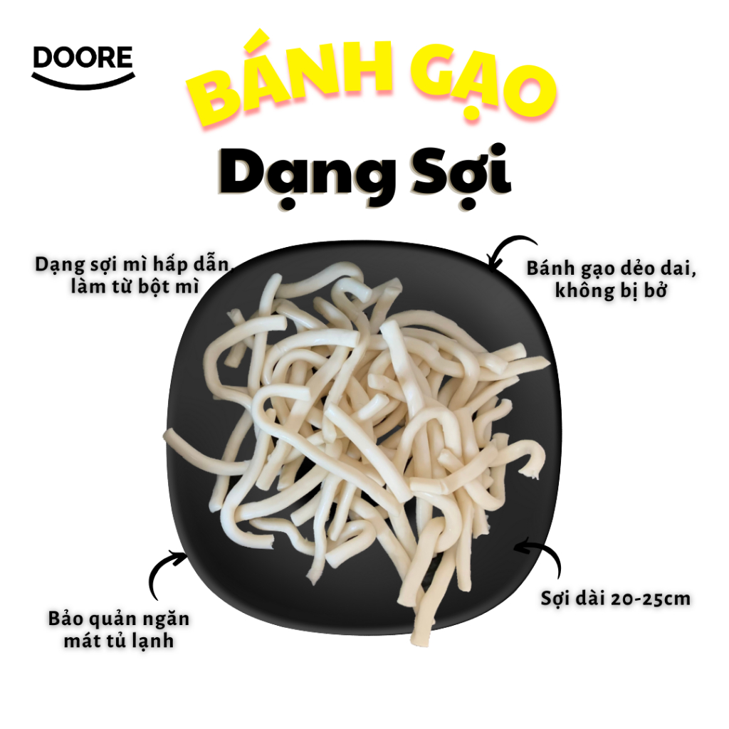 Bánh gạo tokbokki sợi mì Doore Foods
