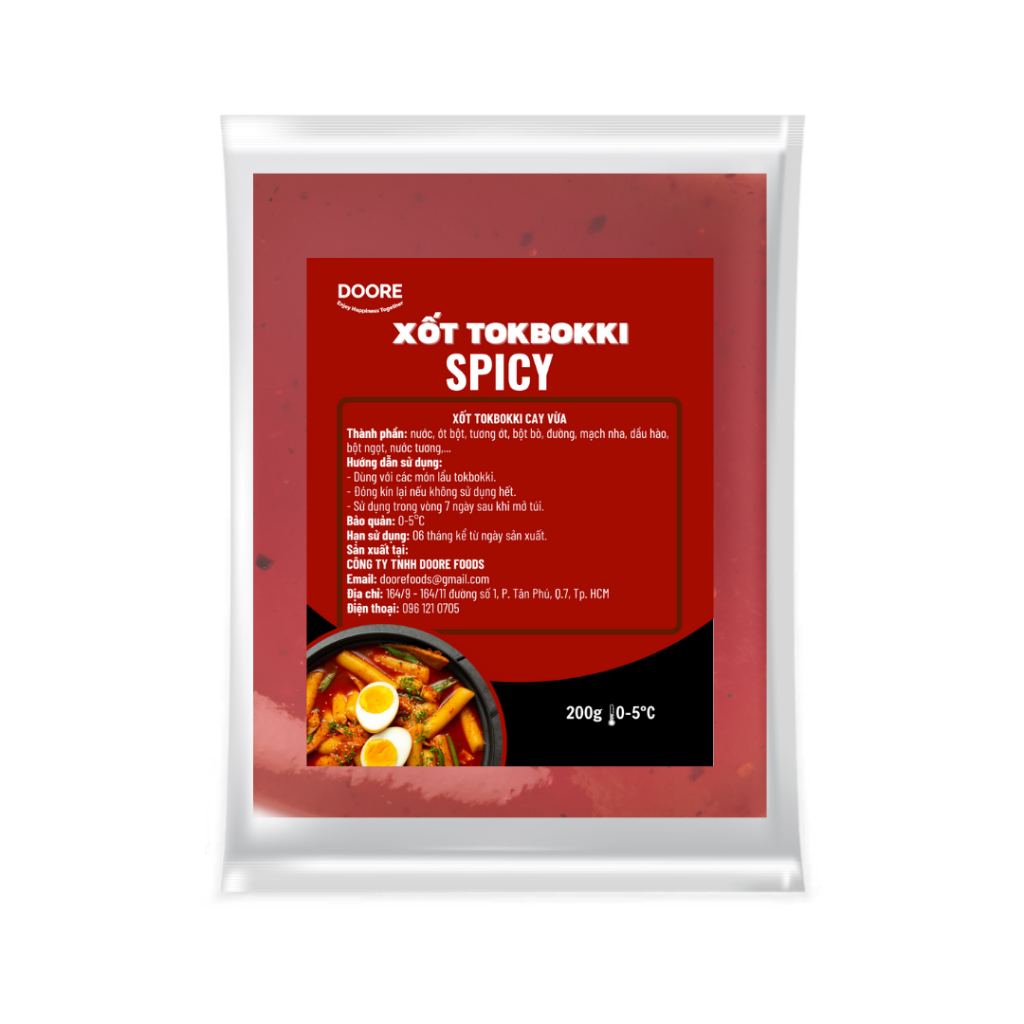Xốt lẩu bánh gạo cay - Spicy Tokbokki Sauce 300g, 1kg