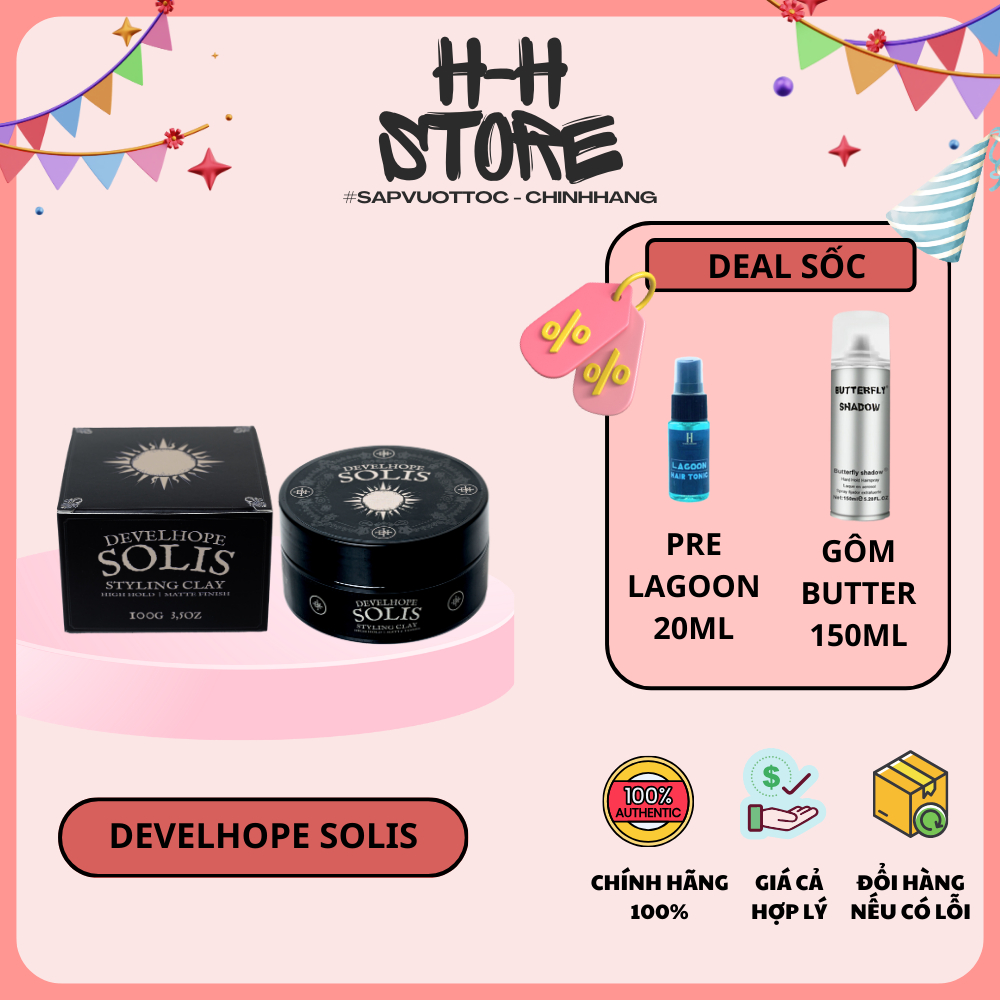 Sáp vuốt tóc Develhope Solis cho tóc mỏng