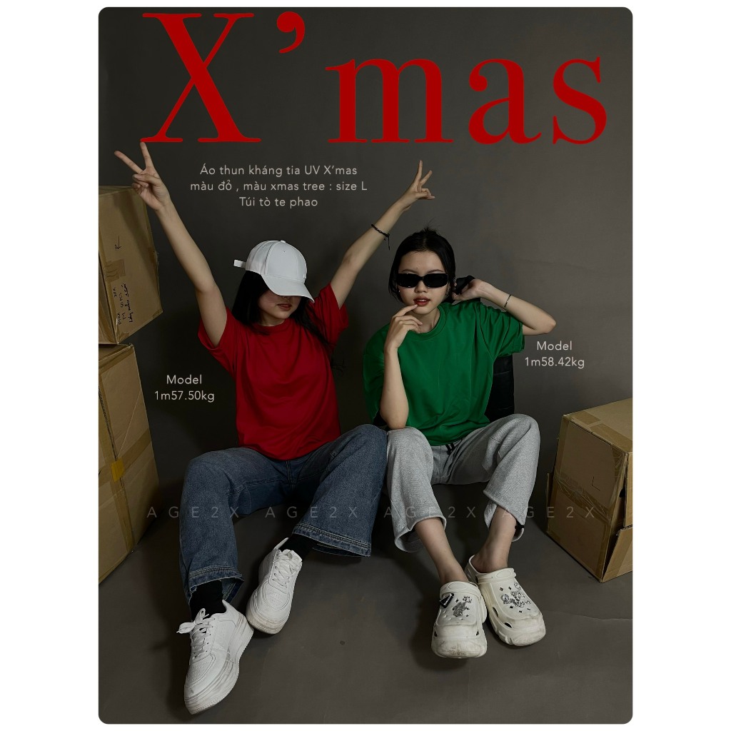 13. TONE Màu Áo Thun Noel Đón Giáng Sinh 2023 - Áo Thun  Kháng Khuẩn Chống  Tia UV , 100% polyester Thấm Hút Nhanh