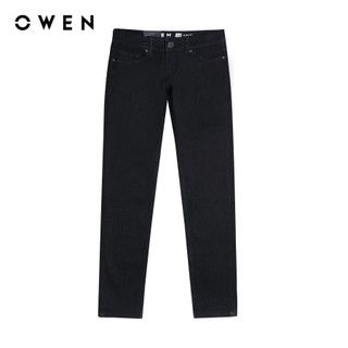 OWEN - Quần jeans Slim Fit màu Đen chất liệu CVC Spandex - QJS231880