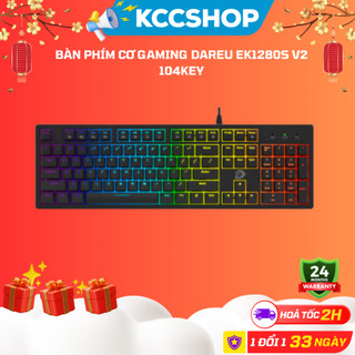 Bàn phím cơ gaming dareu ek1280s v2 104key - chính hãng bảo hành 2 năm