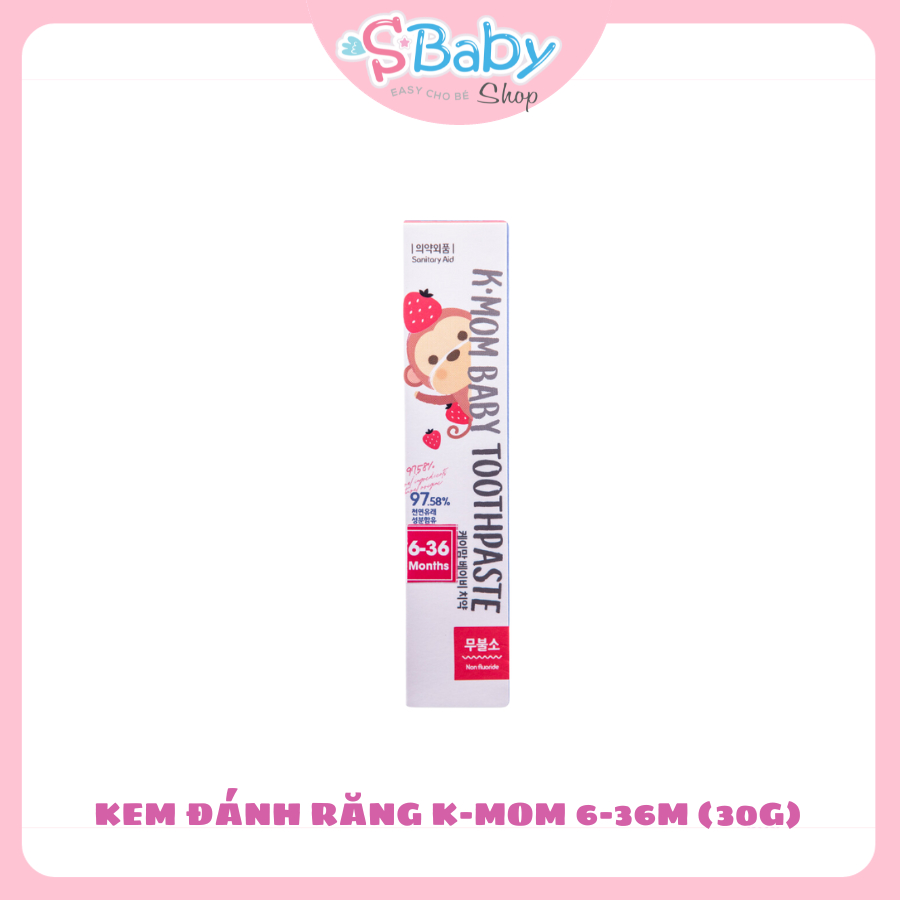 KEM ĐÁNH RĂNG TRẺ EM KHÔNG CHỨA FLOURIDE K-MOM 6-36M (30G)