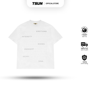 Áo Thun TSUN Emotions Tee - Trắng - [UNISEX] - In Nổi, Phản Quang - Nam/Nữ - Streetwear - Local Brand - Oversize Bigsize