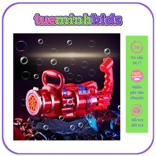 Súng Bắn Bong Bóng Xà Phòng Có Đèn Led gồm 4 Pin và 2 Lọ Nước, Súng Đồ Chơi Cho Bé, Bắn Bong Bóng Cực Nhiều, Nhựa ABS