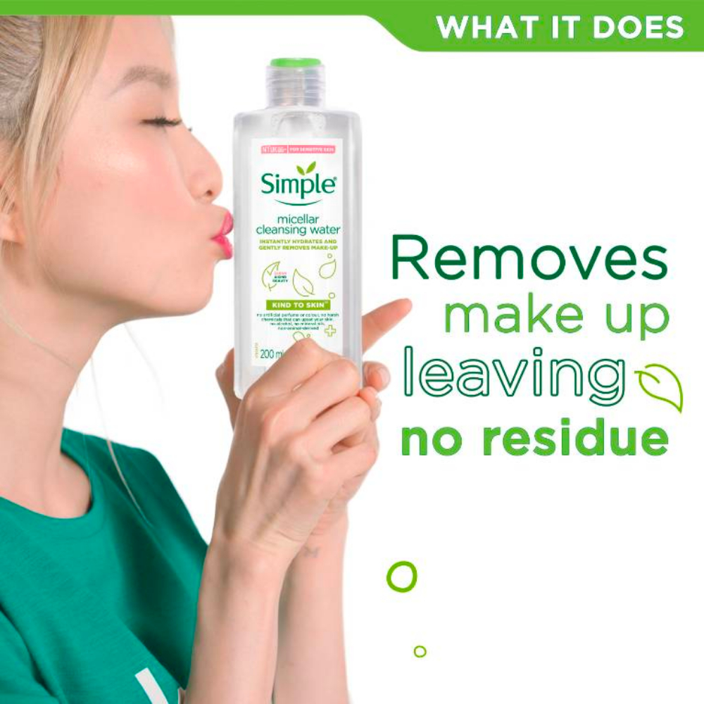 Nước Tẩy Trang Simple Micellar Làm Sạch Trang Điểm Cho Da Thoáng Mịn Tức Thì