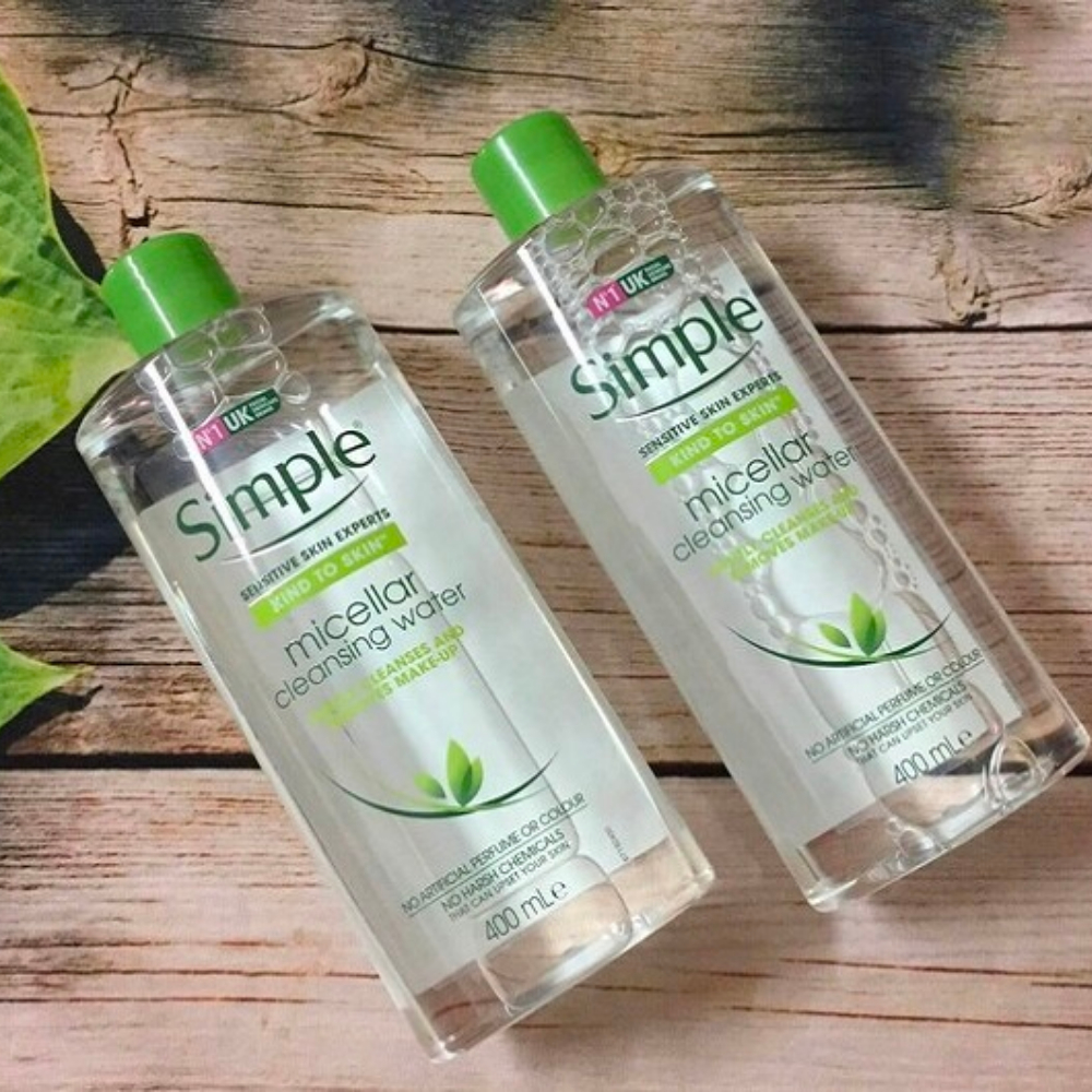 Nước Tẩy Trang Simple Micellar Làm Sạch Trang Điểm Cho Da Thoáng Mịn Tức Thì