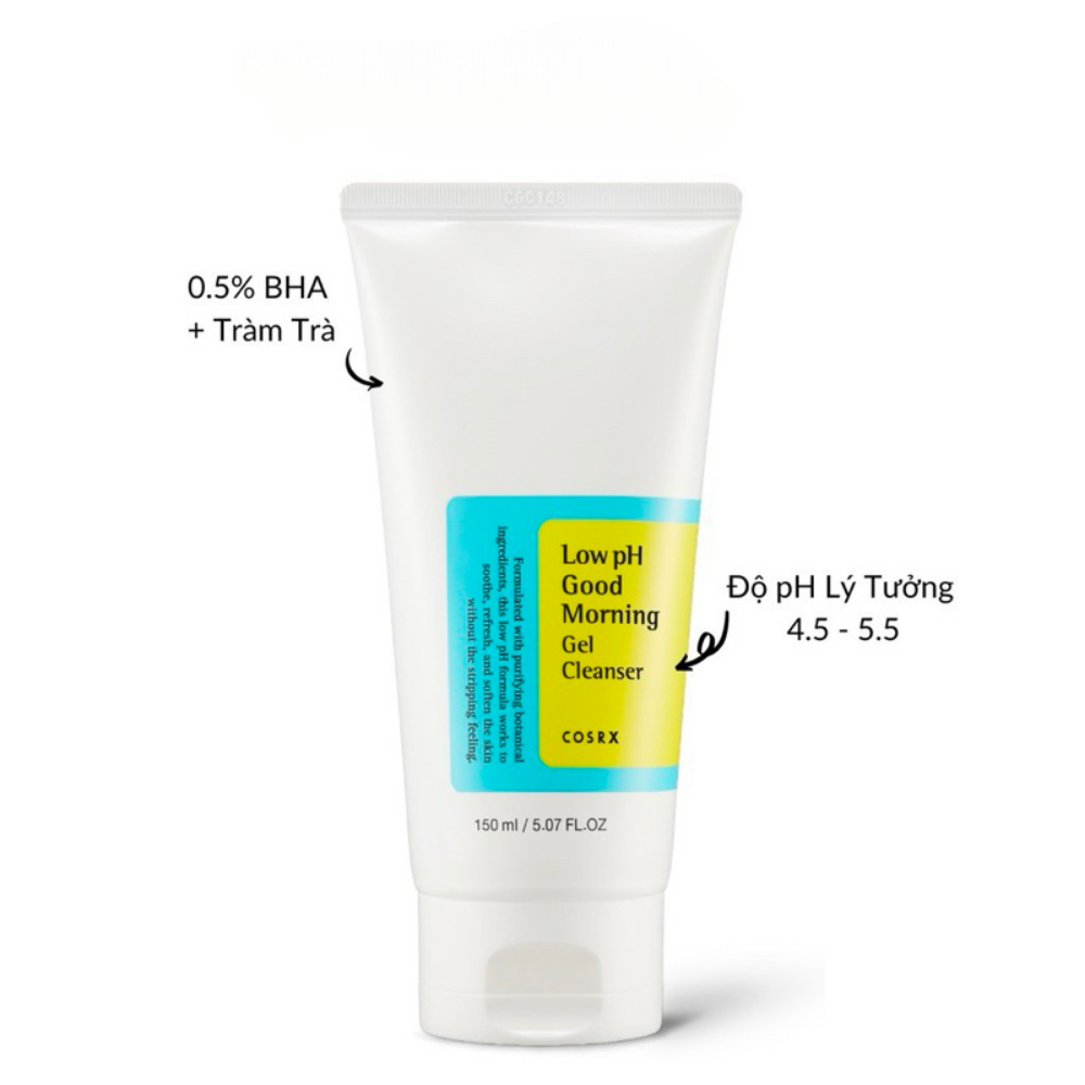 Sữa Rửa Mặt Cosrx Low PH Good Morning Gel Cleanser Dạng Gel Có Độ pH Thấp 0.5% BHA
