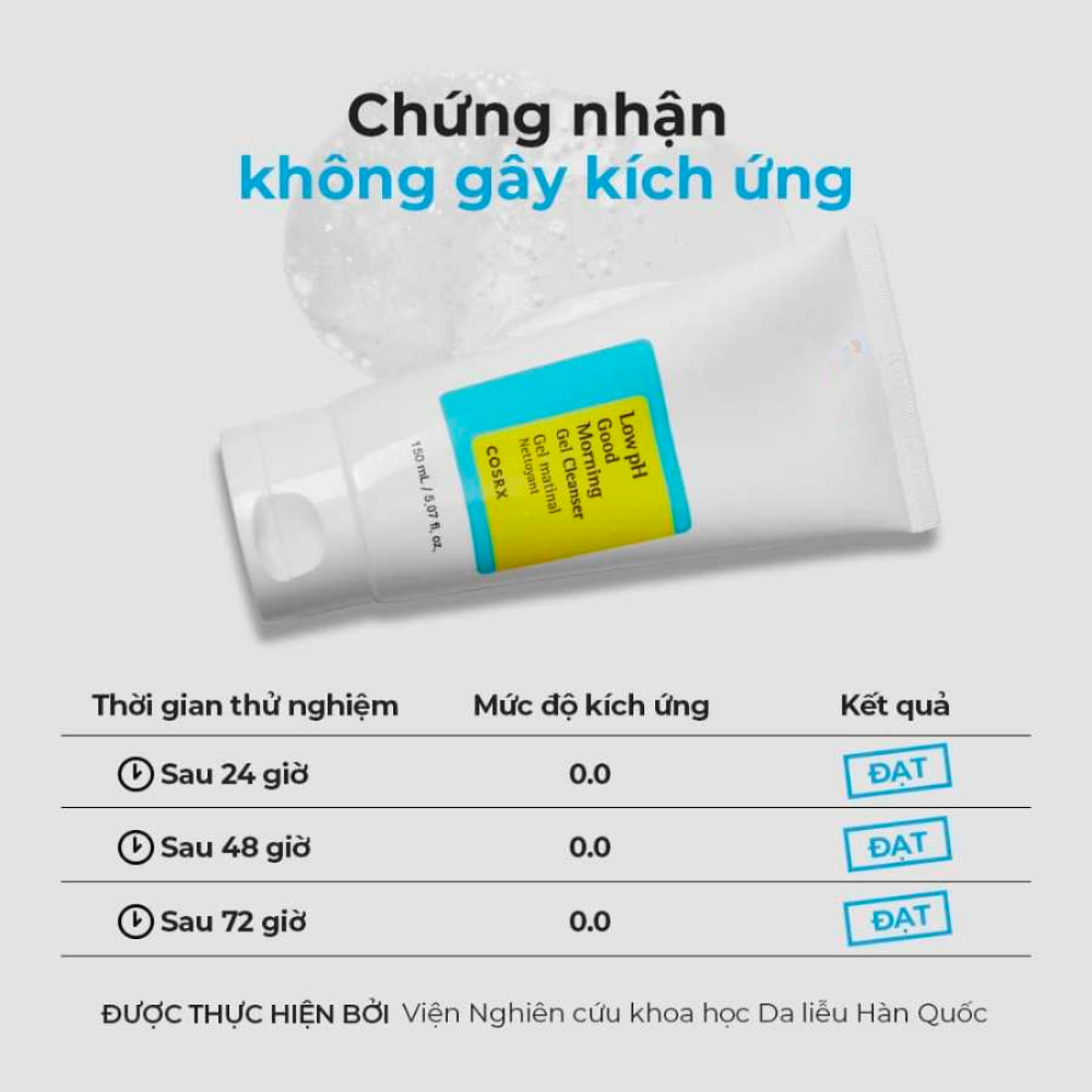 Sữa Rửa Mặt Cosrx Low PH Good Morning Gel Cleanser Dạng Gel Có Độ pH Thấp 0.5% BHA